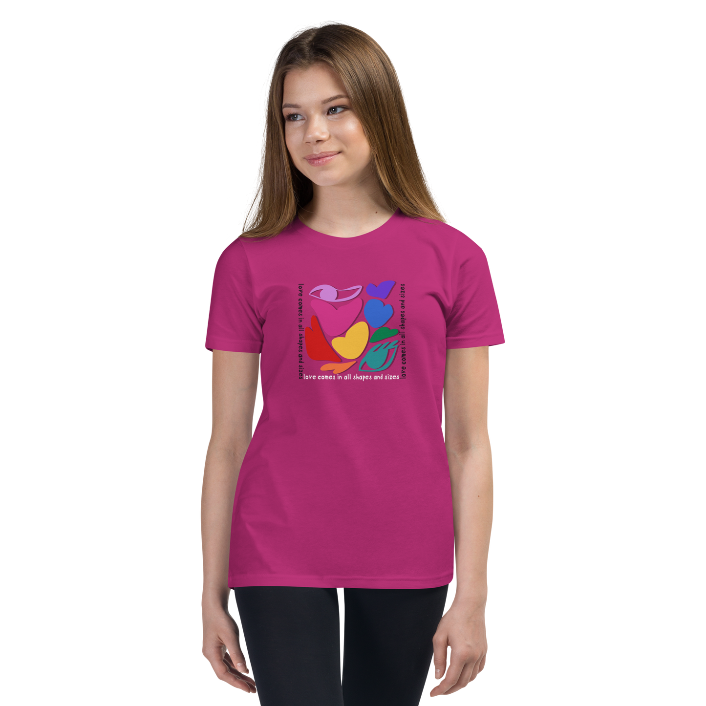 Love Comes in All Shapes and Sizes Youth T-Shirt