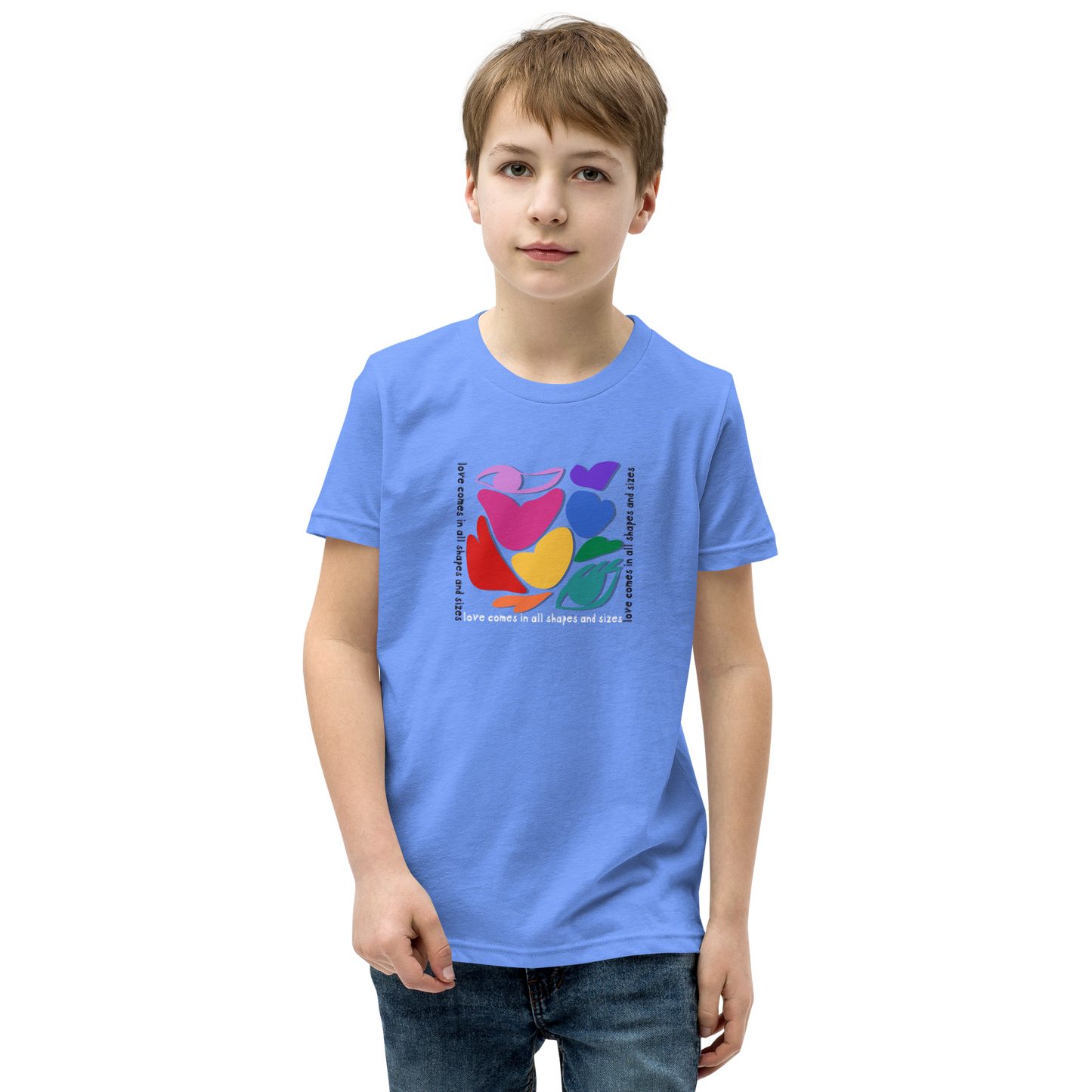 Love Comes in All Shapes and Sizes Youth T-Shirt